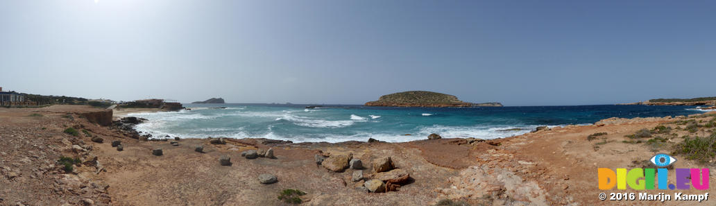 FZ028222-31 View over beach and islands from Cala Compte